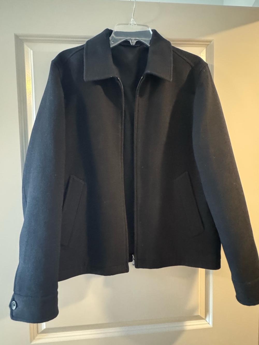 Uniqlo Men's Black/Navy single collar blouson jacket